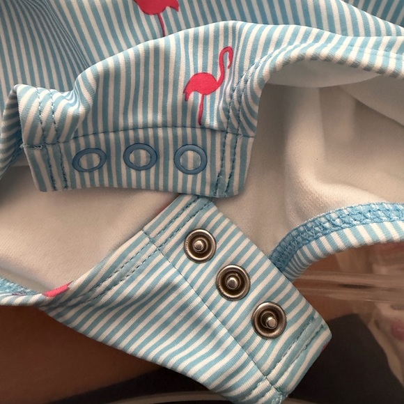 Flamingo Swim rash guard - Blue and Pink - Picture 6 of 6